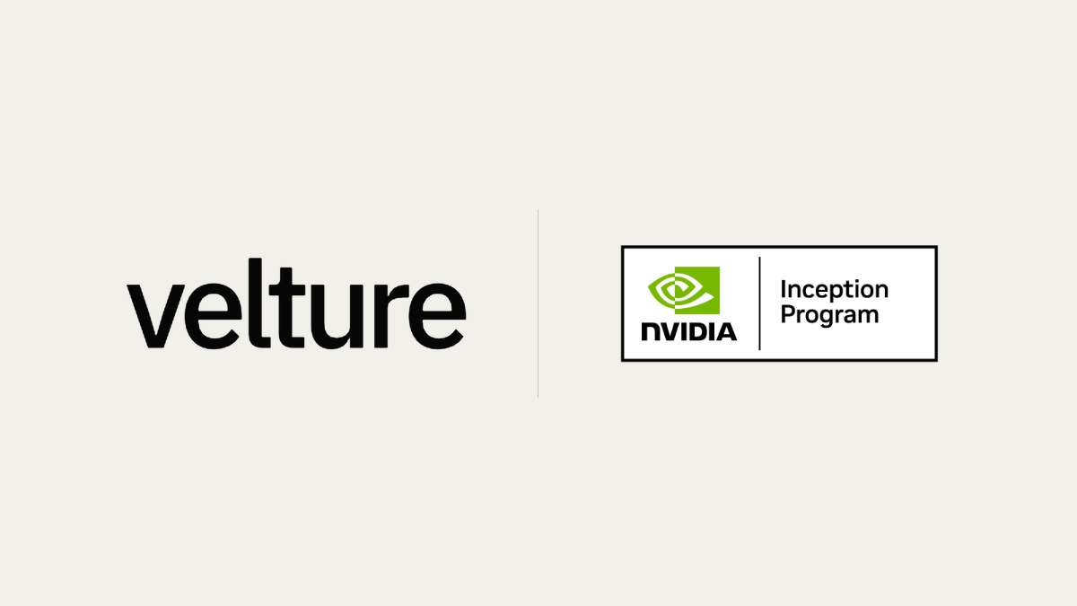 The Velture logo beside the NVIDIA Inception Program badge